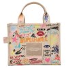 THE PUNK SCRIBBLE CANVAS SMALL TOTE BAG